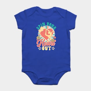 Winter Color Guard Spin Your Heart Out Baby Bodysuit